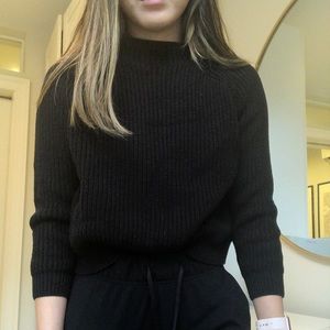 MANGO knit mock neck sweater